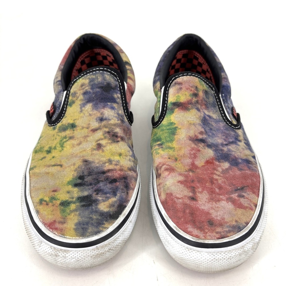 Vans Tie Dye Terry‎ Skate Slip-On Sneakers Skate Shoes Men's Size 8.5 - Picture 2 of 11
